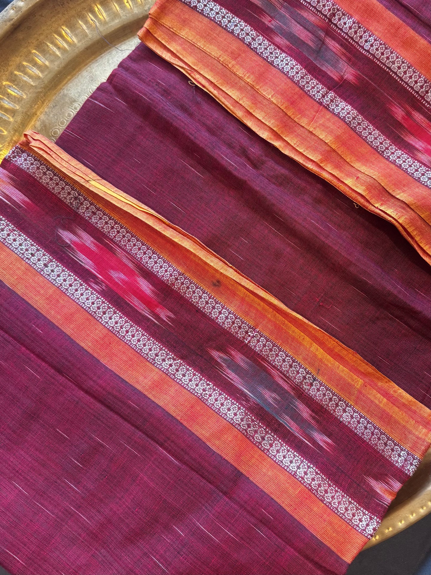 Neel Rekha – Indigo Sambalpuri Cotton Saree with Ikat Border